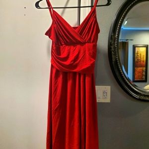 Verve Red Midi Cocktail Dress